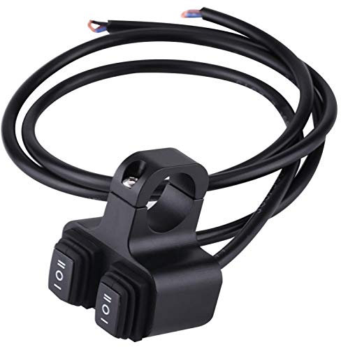 luci vie interruttore on off moto adatto per Interruttore del manubrio del motociclo, lega di alluminio di CNC 12V fari inserita/disinserita Interruttore impermeabile a
