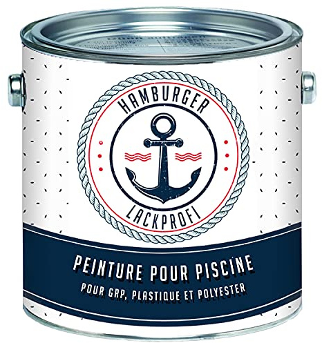 Peinture époxy piscine 2K brillant vert roseau RAL 6013 vert pour GFK plastique polyester kit peinture piscine bassin revêtement sous-marine (1 L) Hamburger Lack-Profi