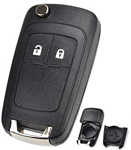 XUKEY 2 Pulsanti Sostituzione Chiave dell'automobile Copertura Chiave a Distanza Shell per Adam Astra J Insignia Mokka Zafira C Corsa D E FOB Custodia Smart Key Kit di Riparazione Lama Non Tagliata