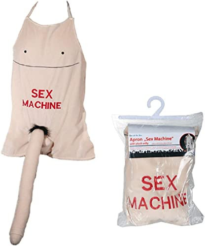 Grillschürze mit XXL Plüsch Penis – Schürze für Grillmeister JGA Accessoires SEX Maschine - lustige Geschenke für Männer - Geschenkideen für Männer - Scherzartikel