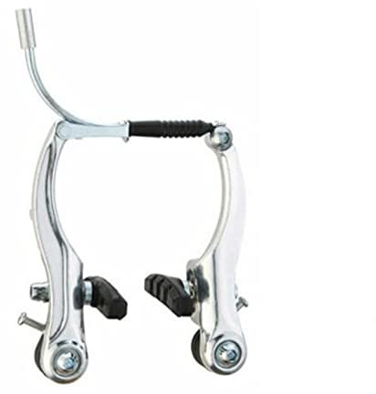 MNSYD Fahrradbremsen Mountainbike V Felgenbremsen Set Aluminiumlegierung Single-Pivot Sidepull C Bremsen für die meisten Fahrräder,Aluminiumfarbe