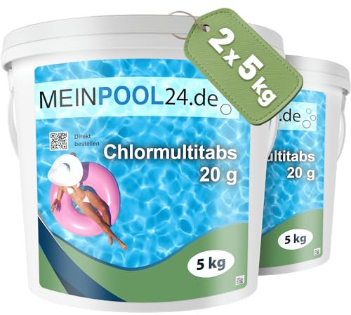 Meinpool24.de 2x5 kg Chlor Multitabs 5 in 1-20g Tabs Multi Chlortabletten