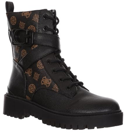 GUESS Orana, Anfibi Donna, Nero e Marrone, 37.5 EU