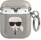 Karl Lagerfeld KLA2UKHGK - Custodia per AirPods, con glitter, colore: Nero