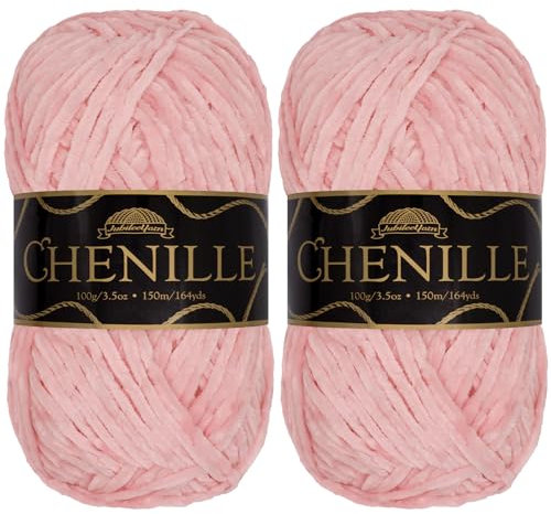 JubileeYarn Chenille Yarn - Worsted Weight - 100g/skein (2 Skeins, 124 Rosemary)