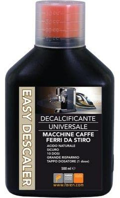 Faren EASY DESCALER, Anticalcare Universale per Elettrodomestici, Decalcificante Formico Sicuro, Ideale per Macchine da Caffè e Ferri da Stiro, 500 ml