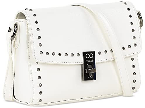 SKPAT - Bolso Bandolera Mujer Versátil para Diario y Viajes Estilo Casual Urbano Práctico Compacto Moda Bolsos De Mujer Bandolera. Bolso Blanco Mujer