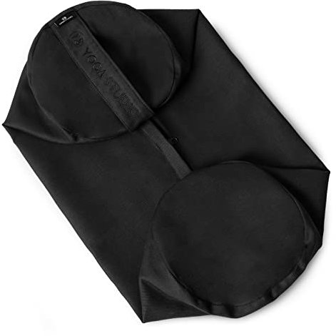 Yoga Studio Housse de traversin de rechange en coton bio avec poignée et fermeture éclair Noir
