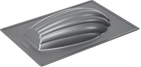 patisse 02974 – Backform Madeleine XXL – Backform für große Madeleine – Profi – Stahl beschichtet antihaftbeschichtet Anthrazit 17,5 x 25,5 x 4 cm
