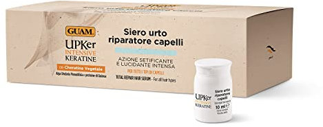 Guam, UPker Intensive Hair Repair Serum mit pflanzlichem Keratin, wertvolles Wirkstoffelixier mit intensiv stärkender Wirkung, Made in Italy, enthält 8 Einzeldosisflaschen à 10 ml