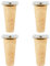 JTNero 4 Stück Möbelfüße Holz Eiche, Sofafüsse Holz mit Montageplatten und Schrauben 8cm/15cm/20cm Holz Möbelfüße für Sofa Bett Schrank Couch Stuhl (8cm, Gerader Fuß)