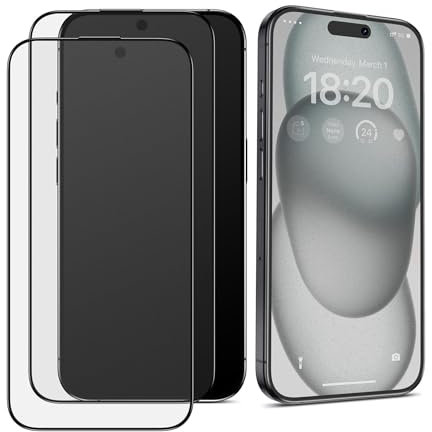 BENKS Matte Schutzfolie für iPhone 15 Plus/14 Pro Max [6,7 Zoll] für Panzerglas, [2 Stück] 9H Härte Schutzglas 0,23 mm Folie HD Displayschutzfolie, Anti-Fingerabdruck und Blendschutz
