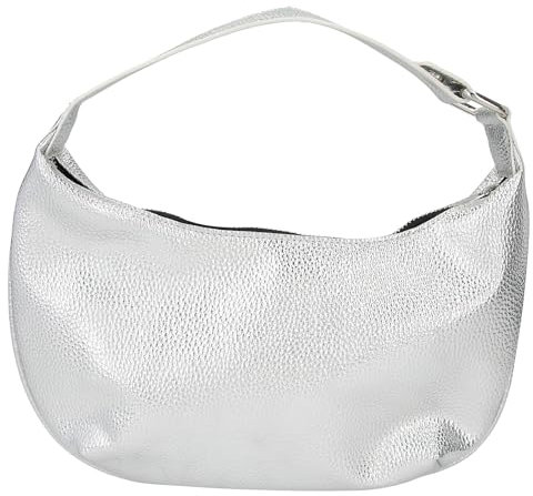 Depesche 12566 TOPModel City Girls - Kleine Handtasche in Silber, Täschchen in Leder-Optik mit kurzem Tragegriff