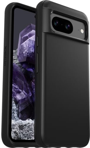 OtterBox Symmetry Case for Google Pixel 8, Shockproof, Drop proof, Protective Thin Case, 3x Tested to Military Standard, Black, Non-Retail Packaging