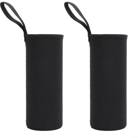 HpLive 2 fundas de neopreno para botella de agua, bolsas térmicas para picnic familiar, viajes, camping, escalada, ciclismo, 550 ml (750 ml, negro)