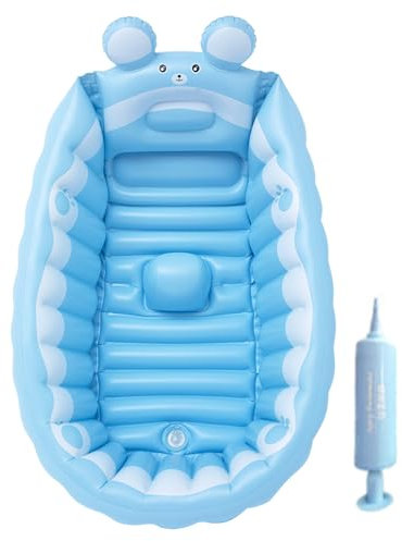 Vasca da bagno gonfiabile per bambini | Lavabo doccia pieghevole per vasca da bagno neonato - Lavabo doccia pieghevole per ragazzi e ragazze, casa e viaggi, di età compresa tra 0 e 8 anni Fukamou