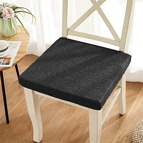 Memory-Schaum-Sitzkissen für Sessel, rutschfestes, bequemes Sitzkissen für drinnen und draußen, Auto, Büro, Sofa (50 x 50 x 5 cm, schwarz)