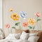 Tanlaby Aquarell Blume Wandsticker Bunte Pfingstrose Wandtattoo Garten Blume Wandaufkleber Selbstklebend Abnehmbare Wand Kunst Aufkleber für Wohnzimmer Schlafzimmer TV Wand Hintergrund Wanddekoration