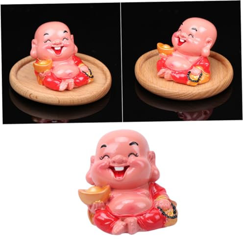 Amosfun 2St Wohnkultur Chinesisches Buddha-Dekor Buddha Schreibtisch Ornament gefälschter Mais Buddha-Verzierung Buddha-Modell Haushalt Buddha-Statue China schmücken