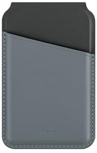 UNIQ LYDEN DS RFID-Blockierender magnetischer Kartenhalter mit Ständer, Waschbares Blau/Schwarz, Magnetischer Kartenhalter mit Ständer
