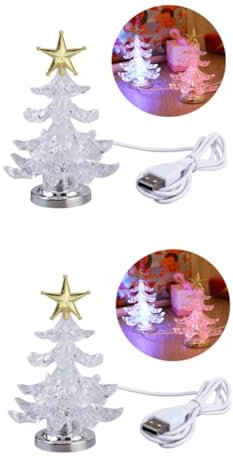 Gadpiparty 2St dekorative Nachtlichter LED-Nachtlicht beleuchteter Weihnachtsbaum das Weihnachtsbeleuchtung Kaminsimsdekorationen neben Lichtern kinder nachtlicht Winter