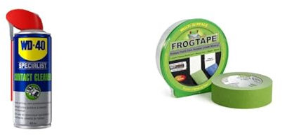 WD-40 Specialist Contact Cleaner Spray - Precision Electronic Cleaning Solution & Frog Tape Green Multi Surface Painters Masking Tape