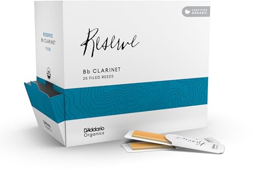 D'Addario Organic Reserve Bb Clarinet Reeds Strength 3.5, 25-Pack | Organic Reserve Bb clarinet reeds deliver refined tone, precise response, consistent strength and reliable performance.