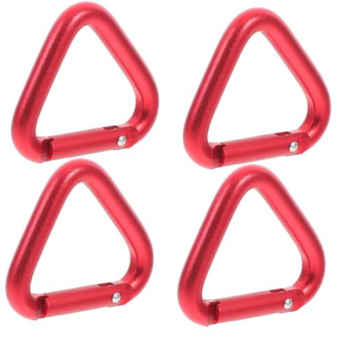 MILISTEN 4stücke Dreieck Karabiner Aus Aluminiumlegierung Praktische Leichte Kletterhaken Für Rucksack Schlüsselanhänger Und Camping Robuste Vielseitige Karabiner Für Täglichen Gebrauch