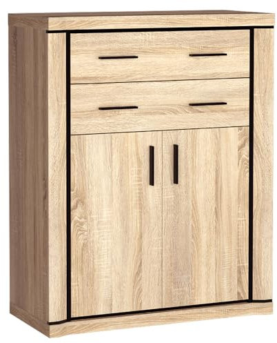 Lomadox Kommode Highboard in Sonoma Eiche