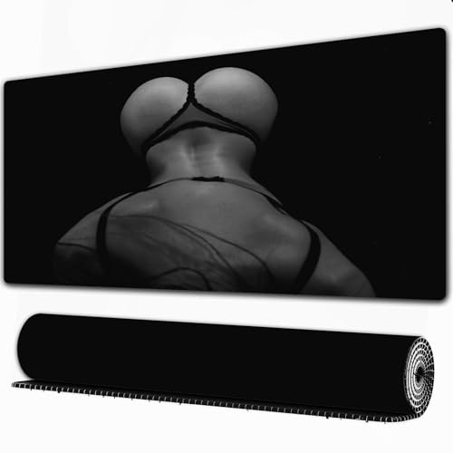 EOMKSE Mouse Pad Gaming Large Desk Pad Washable Mouse Pad Laptop Desk Mat, Sexy Girl Sexy Ass Black and White, 16x29.5 in