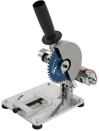 Scie circulaire de table portable 96 W 9000 tr/min Diamètre de la lame 101 mm Profondeur de coupe 2,9 cm Avec 2 lames de scie pour couper de petits tubes en acier, plaques en bois, plaques acryliques,