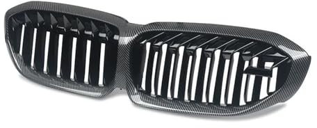 HOLIV Für G20 G21 3er 2019 2020 2021 Frontnierengrill M5 Style Sport 51138072085 Kühlergrills für die Front von Autos(Kohlefaser-Look)