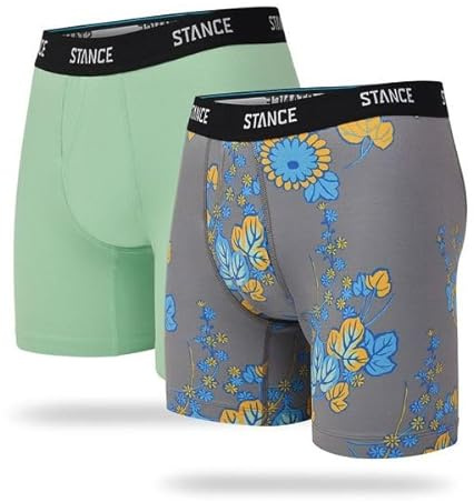 Stance Bloombox 2 Pack Men's Boxer Briefs Multi Patterned Underwear Shorts Large