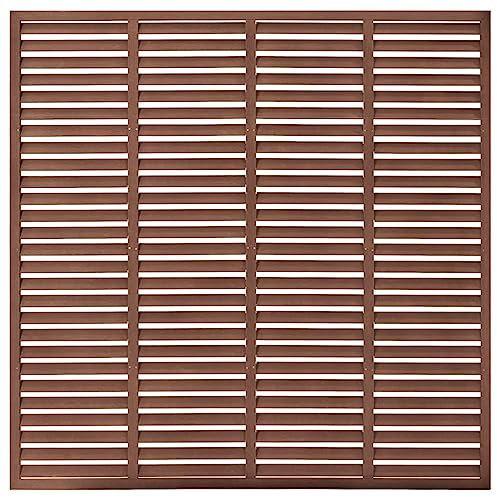 Gartendekoration Gartenzaun Sichtschutz Bauzaun Sichtschutz Hühnerzaun - Lamellenzaun WPC 180x180 cm Braun für Camping Höfe Parks Bauernhof