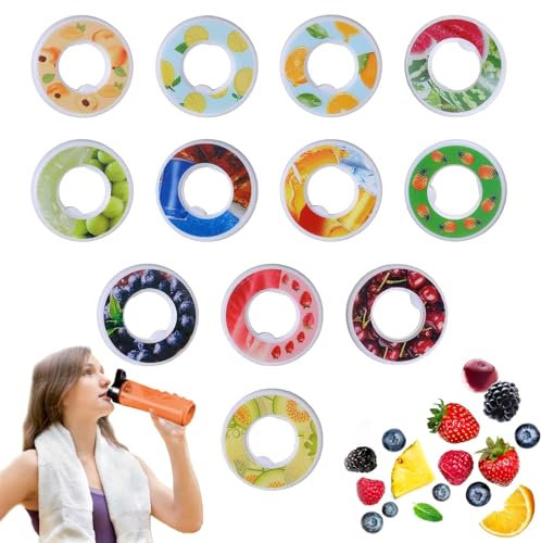 HZZXCH 7Pcs Random Flavour Pods Pack Water Bottle Pod Set, Water Bottle Pods Flavours Creative Flavor Infuser Rings, Flavor Infuser Rings with Random Assortment