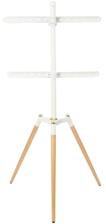YILIKISS Tripod TV Ständer Stativ Ständer Tripod Fernsehständer TV Bodenständer mit Staffelei Höhenverstellbar Schwenkbar für 32-65 Zoll Fernseher Max Vesa 600×400mm,Weiß