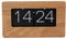 Riuulity Vintage Flip Clock, Innovative Minimalistische Automatische Digitale Tischuhr für Wohnzimmer Schlafzimmerstudienraum, für 24 Stunden Geeignet, Premium -Eiche und PVC -Material