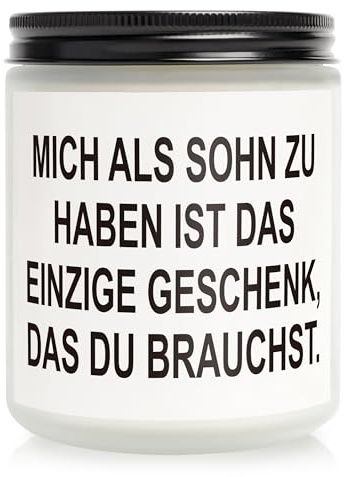 Papa Geschenk von Sohn - Duftkerze mit Spruch, Geburtstagsgeschenk für Papa Mama vom Sohn, Weihnachtsgeschenke für Papa, Bester Papa Geschenke Vatertag, Lustige Vater Sojawachskerze