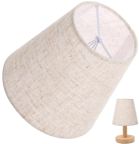 Tofficu Abat-Jour En Lin – Pouces Accessoire D’ÉClairage Pour Lampe Murale Lampe De Table Et Applique Housse De DéCorative Pour Salon Et Chambre 5.51 X 5.51 X 5.12 Pouces
