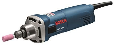 Bosch Professional Straight Grinder GGS 8 C (240V, 600W, incl. Single-ended open-jaw spanner, Collet with locking nut 6 mm)
