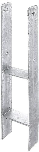 GAH-Alberts 203924 Ancre de poteau en H | galvanisée à chaud | largeur libre 71 - 161 mm | hauteur totale 600 - 800 mm | épaisseur du matériau 4 - 8 mm | largeur libre 111 mm | hauteur totale 600 mm | épaisseur du matériau 5 mm