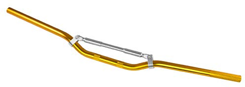 Lenker aus Aluminium, für Motorrad, Custom Durchmesser, 22 mm, verdreht, Stange, Verstärkung, Gold