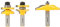 Yonico 12335 Ogee 3 Bit Raised Panel Cabinet Door Router Bit Set 1/2-Inch Shank