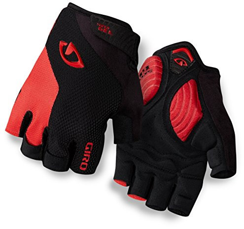 GIRO Guantes de Ciclismo Unisex para Adultos STRADE DURE SUPERGEL Negro/Rojo Brillante, Talla S