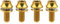 Yaruijia Titan-Schrauben mit Unterlegscheibe für Fahrrad-Wasserflaschen-Halter, M5 x 12mm, 4er Pack, gold