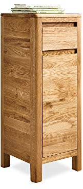 moebel-eins Verona Kommode mit Tür und Schubkasten, Material Massivholz, Wildeiche geölt, 79 cm