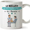 MUGFFINS (Taza en francés) Fisioterapeuta Tazas Originales de café y Desayuno para obreros Profesionales. Esta Copa Pertenece al Mejor fisioterapeuta del Universo. Cerámica 350 ml