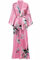 BABEYOND Kimono Robe de Nuit Femme Robe de Chambre Longue Robe de Nuit Peacock Kimono Long Chemise de Nuit Kimono 53/135cm(Rouge Pastèque)