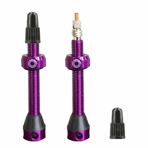Tubolight SVVPRL 1 Paar farbige Ventile Unisex Erwachsene, Violett, 50 mm