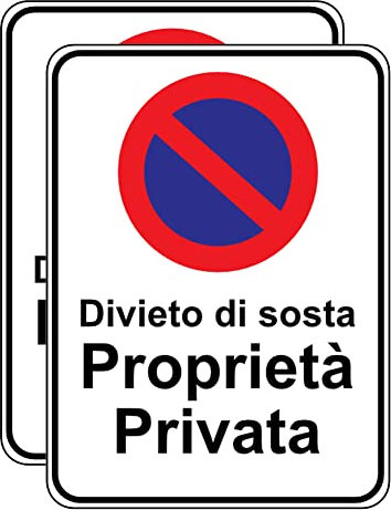 Haobase 2 Pezzi Cartello DIVIETO DI SOSTA Etichetta - Vinile Autoadesivo (20 cm x 15 cm)